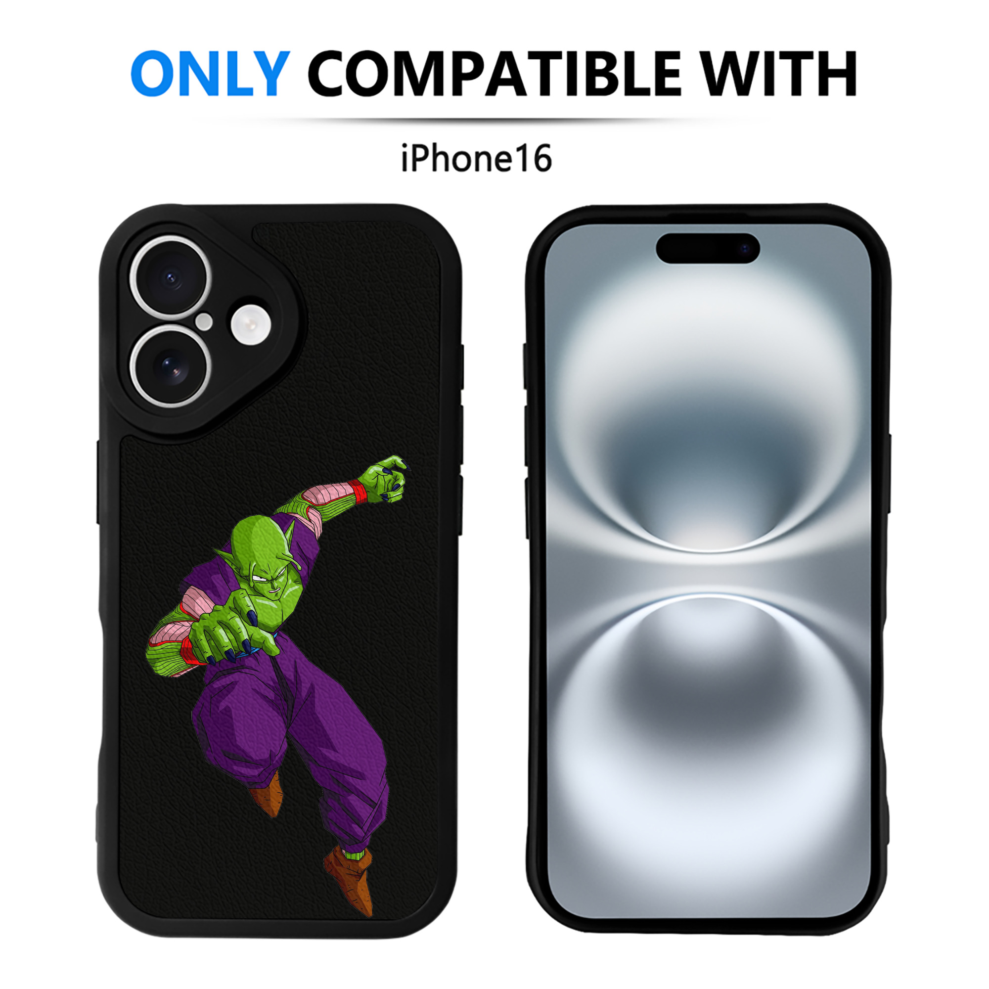 （画像用） ドラゴンボール ピッコロ DRAGON BALL Piccolo 【iPhone 16シリーズ対応】シリコンスマホケース（レザー調） 材質：シリコン